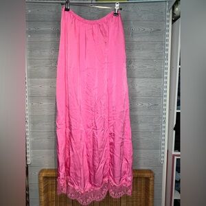 Aerie Pink Pleated Maxi Skirt Resort Wear New With Tag 🏷️